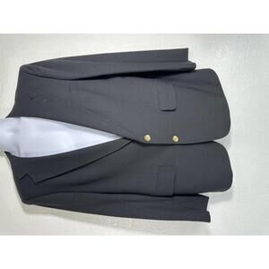 VTG 80s Dior Monsieur Black Blazer Sz 42 Classic Tailored Wool Minimalist